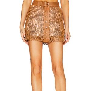 NONchalant Tan Mini Skirt